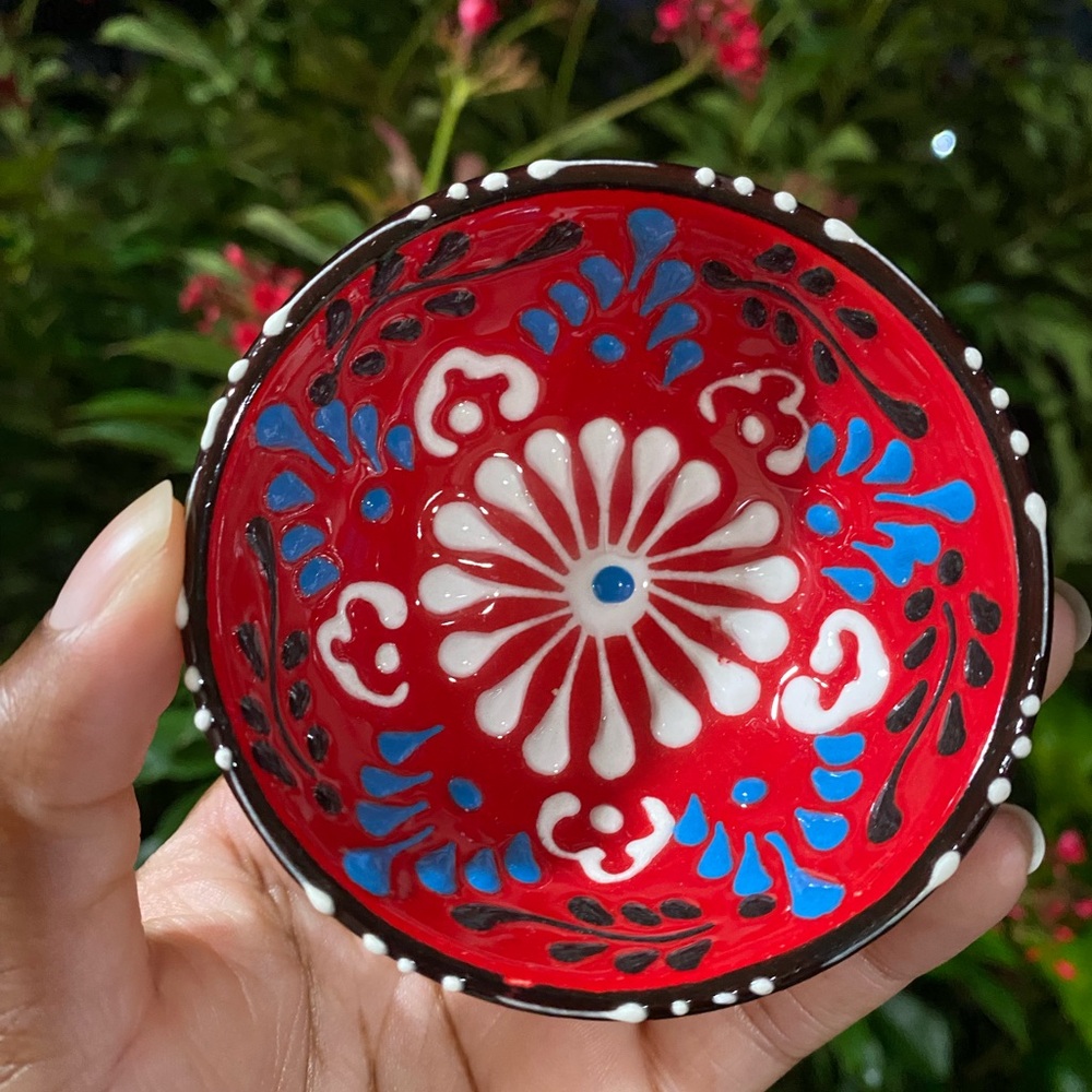 Hand Painted Trinket Dish From Turkey